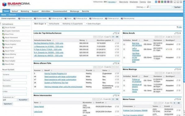 SugarCRM hilft bei der Kundenpflege.