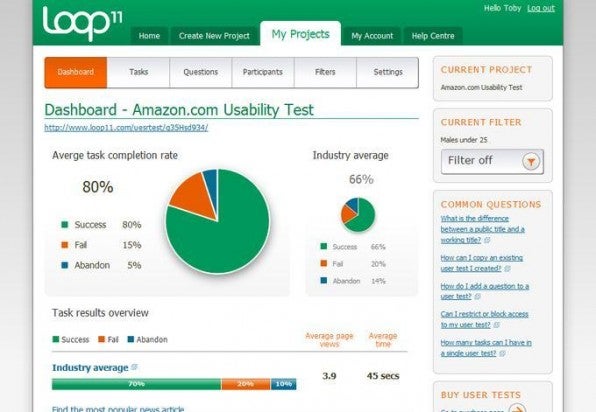 Tools wie Loop11 erleichtern die Gestaltung von User-Interfaces.