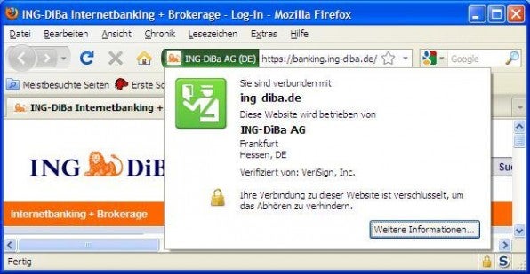 Verwechselung  ausgeschlossen: Kaum eine deutsche Bank leistet sich noch ein Internetbanking-Login ohne EV-SSL.