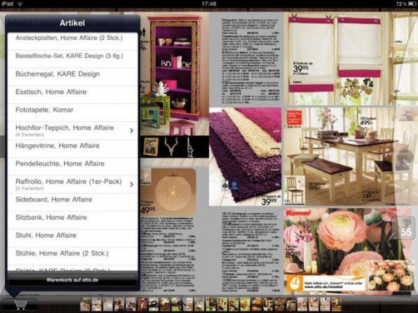 Home-Affairs, der Katalog von Otto, nutzt die Möglichkeiten des iPad kaum.