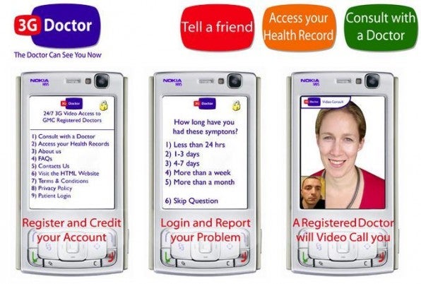 Der Dienst 3G Doctor erlaubt es Nutzern unter anderem, ihre medizinische Geschichte zu pflegen und per Videokonferenz mit einem Arzt in Kontakt zu treten.