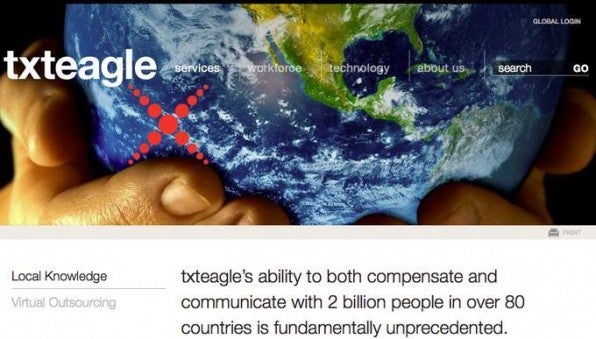 Mit dem Erledigen von Micro-Tasks auf dem Mobiltelefon Geld verdienen: txteagle macht es möglich. Mit dem Erledigen von Micro-Tasks auf dem Mobiltelefon Geld verdienen: txteagle macht es möglich.