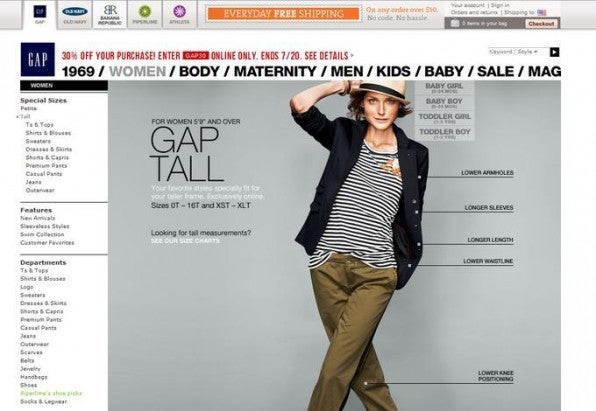 Shopübergreifende Warenkörbe wie bei der US-Kleiderkette GAP bieten Kunden einen erheblichen Mehrwert.