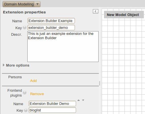 Über ein Formular können Plugins oder Backend-Module erstellt werden.