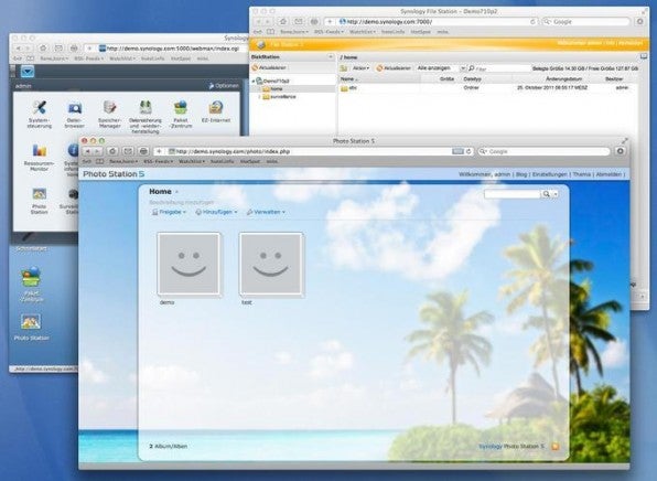 Die Oberfläche der Synology DiskStation: Das NAS-System bietet ähnlich wie die Webdesktops Carbyn und Jolicloud das komplette Look & Feel eines Betriebssystems – egal, an welchem Rechner sich sein Nutzer befindet.
