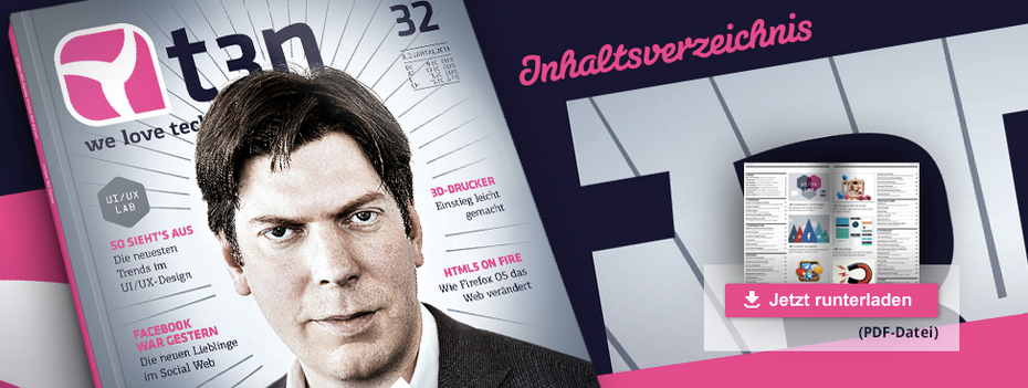 Dieser Artikel Stammt aus der brandneuen t3n Ausgabe Nr. 32 mit dem Schwerpunkt UI/UX-Deisgn Dieser Artikel Stammt aus der brandneuen t3n Ausgabe Nr. 32 mit dem Schwerpunkt UI/UX-Deisgn