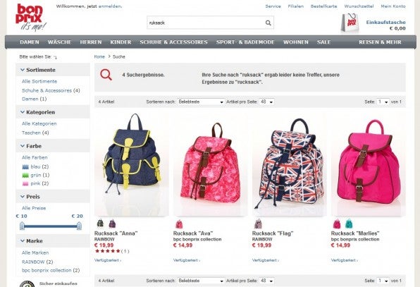 Die Produktsuche Fredhopper (eingesetzt bei bonbrix.de) eignet sich insbesondere für große, international agierende Shops mit heterogenem Produktsortiment.