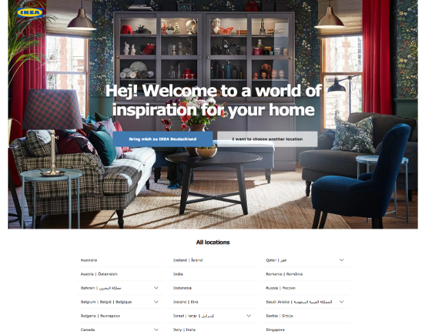 Große Marken wie Ikea bieten unterschiedliche regionale Verkaufsportale an. Die Geoblocking-Verordnung stellt sicher, dass Kunden auch von Rabatten und Aktionen in anderen Regionen profitieren können. (Screenshot: Ikea)