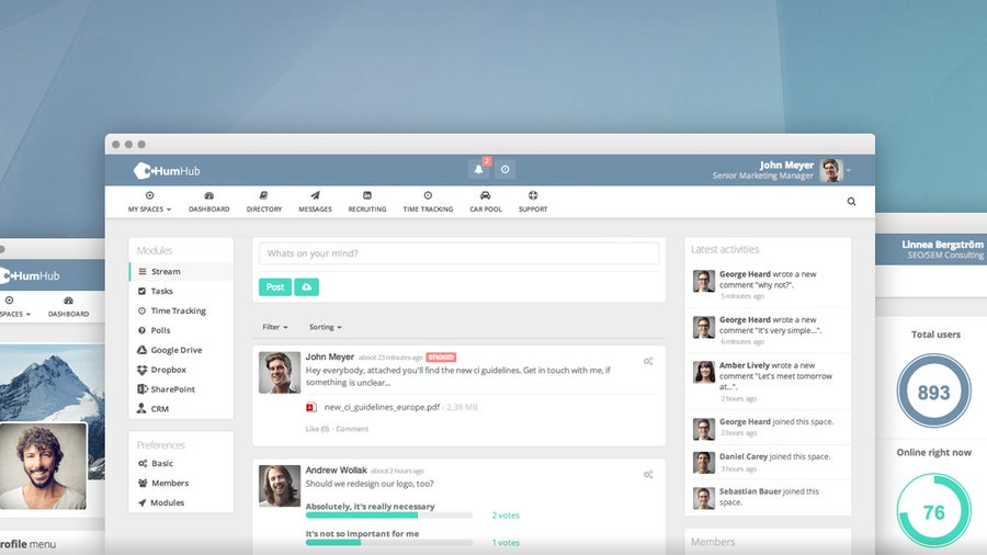 Das eigene Social Intranet hosten: Open-Source-Projekt „HumHub” bekommt viele neue Funktionen