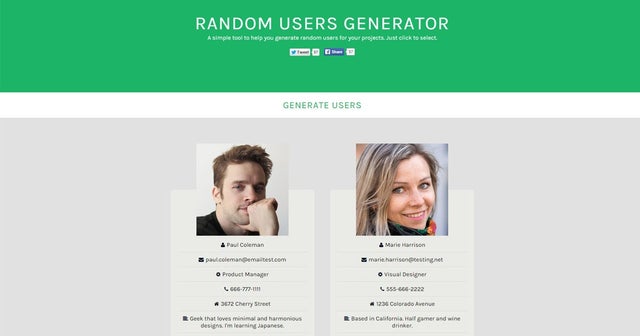 Personas mit einem Klick erstellen: Der Random Users Generator | t3n