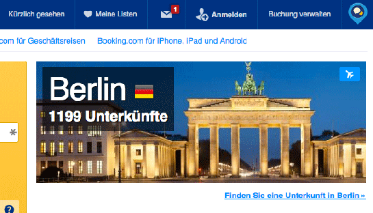 Pop-up auf Booking.com (Screenshot: Konversionskraft )