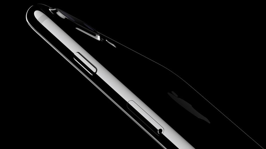 Die neue Farbe Diamantschwarz sieht zwar schick aus, ist aber sehr anfällig für Fingerabdrücke und Kratzer. (Screenshot: Apple)