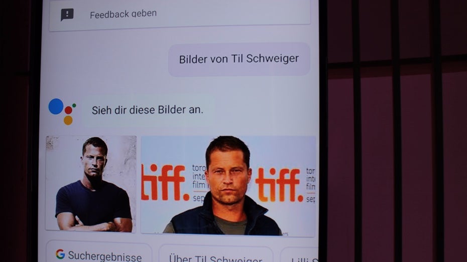 Ihr sucht Fotos einer Person? Der Google Assistant hilft euch bei der Recherche. (Foto: t3n)