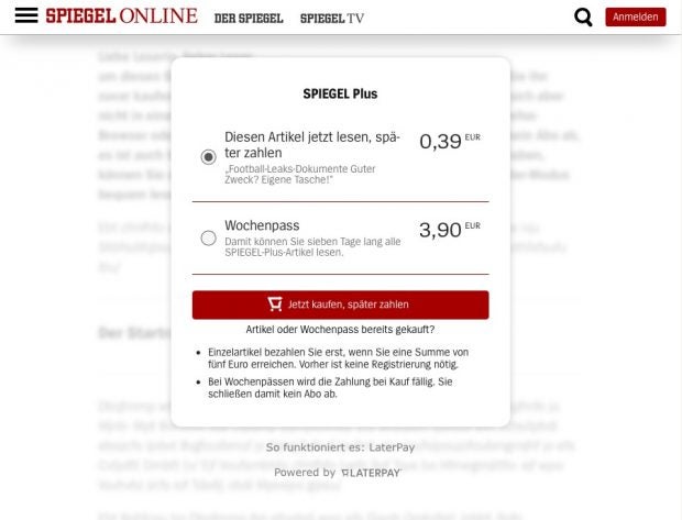 (Screenshot: Spiegel Online)