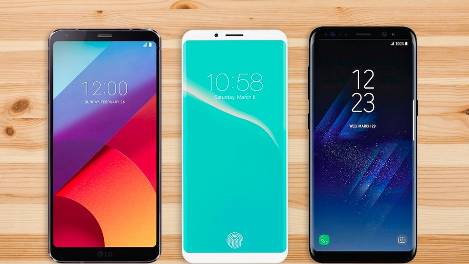 Konzept: So sieht vielleicht das iPhone 8 aus – im Vergleich mit dem Galaxy S8 und LG G6.(Bild: Benjamin Geskin; iDropnews) 