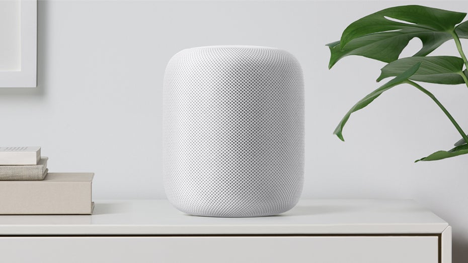 Apples Homepod kommt in weiß und schwarz. (Foto: Apple)