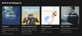 Spotifys Albencover mit Verläufen