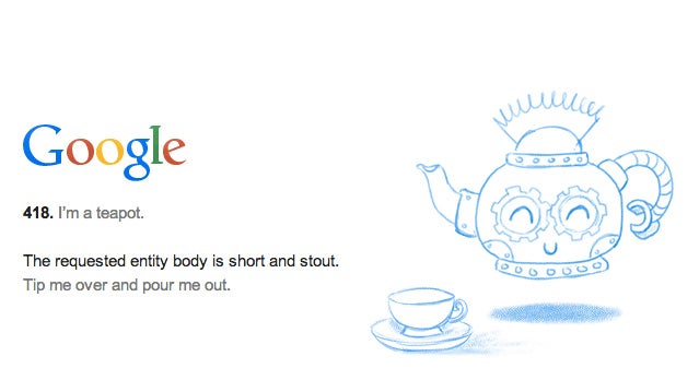 HTTP-Statuscode 418 „Ich bin eine Teekanne“ darf bleiben