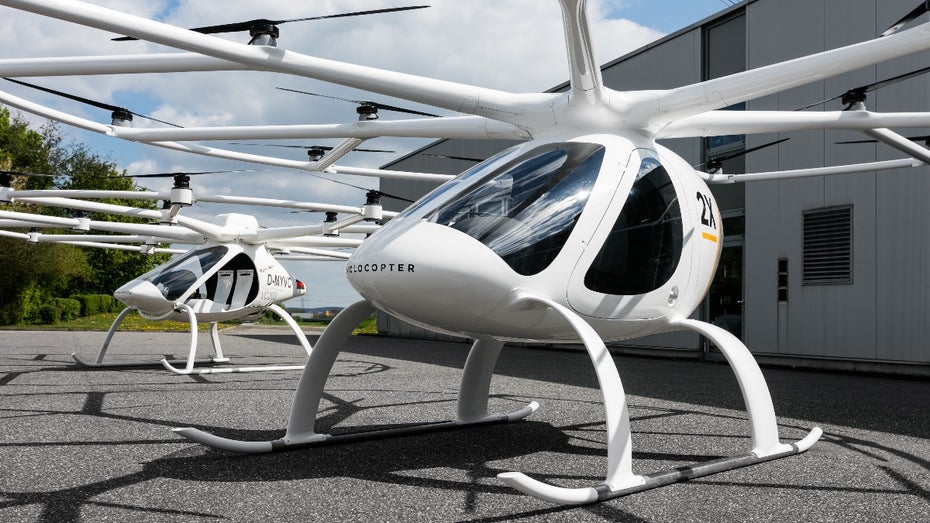 Mittlerweile im Daimler-Portfolio: Der Volocopter des gleichnamigen Startups. (Foto: Volocopter) Startups dominieren Markt für elektrisch angetriebene Flugzeuge