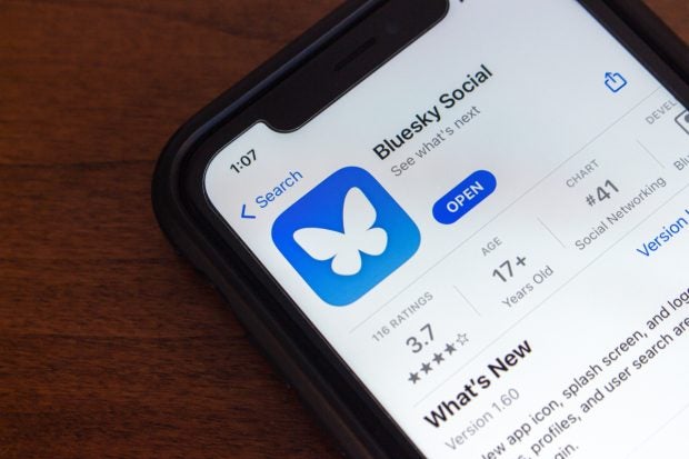 Die Bluesky-App ist im Apple-App-Store zu sehen.
