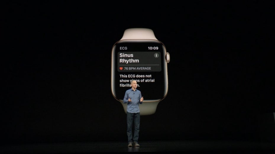 Apple Watch Series 4 kann jetzt auch in Deutschland zur EKG-Messung eingesetzt werden. (Screenshot: Apple/t3n.de)