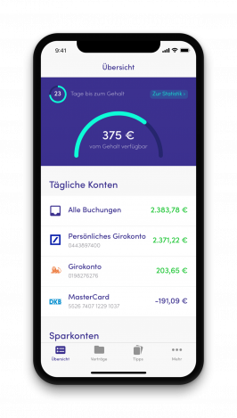 So sieht die Finanzguru-App aus. (Bild: © Finanzguru)