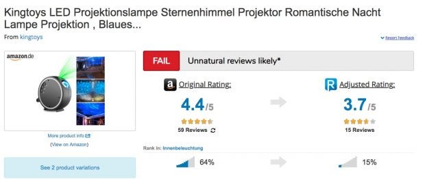 Review Meta bereinigte Bewertungen