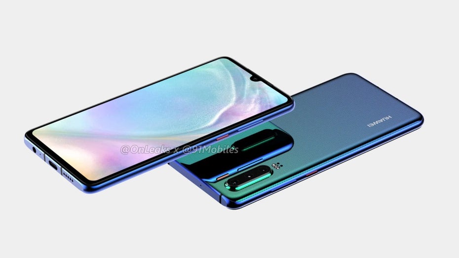 So soll das Huawei P30 aussehen. (Bild: Onleaks)