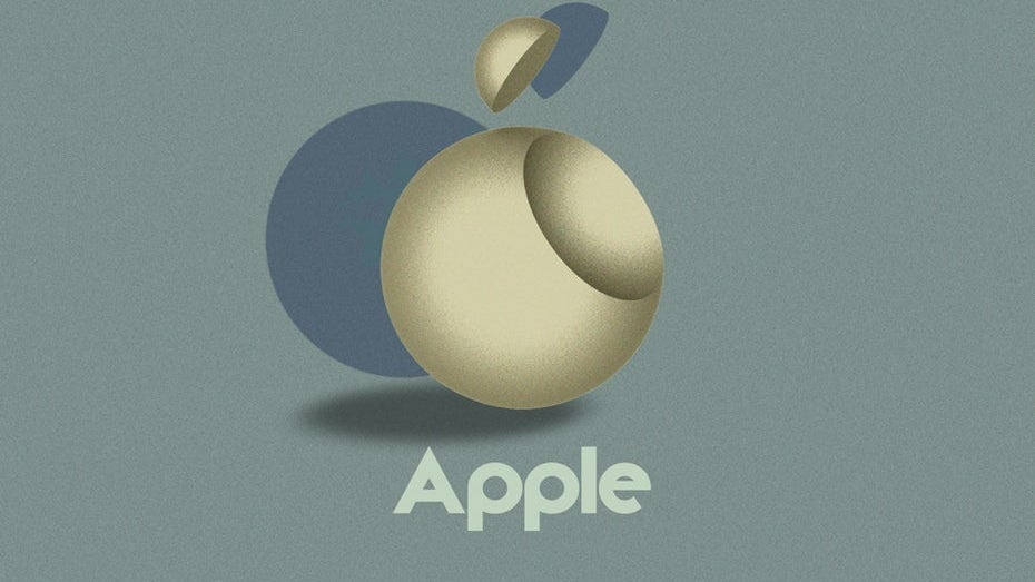 Das Apple-Logo im Bauhaus-Stil. (Grafik: 99Designs/Vladimir Nikolic)