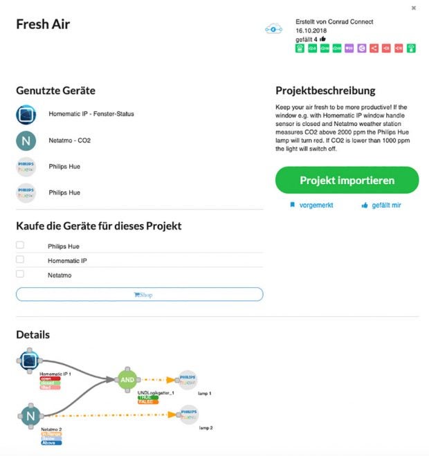 IoT-Plattformen im Vergleich: Beispiel-Projekt von Conrad Connect