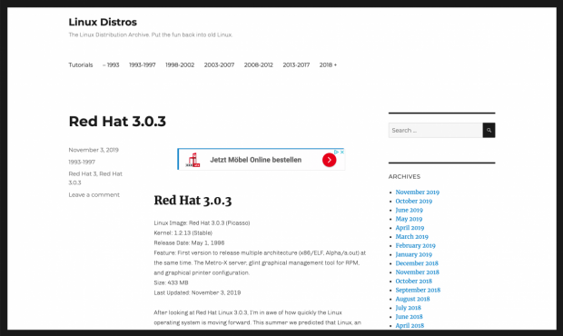 Linux Distros. (Screenshot: t3n.de)