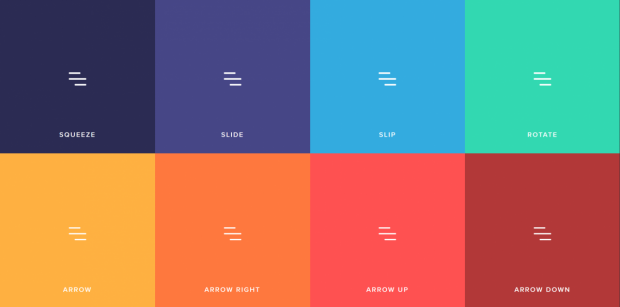 Animated CSS Burger Components. (Screenshot: t3n)