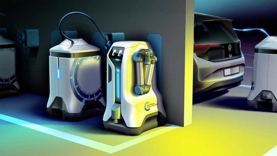 E-Infrastruktur: Volkswagen schlägt Laderoboter vor