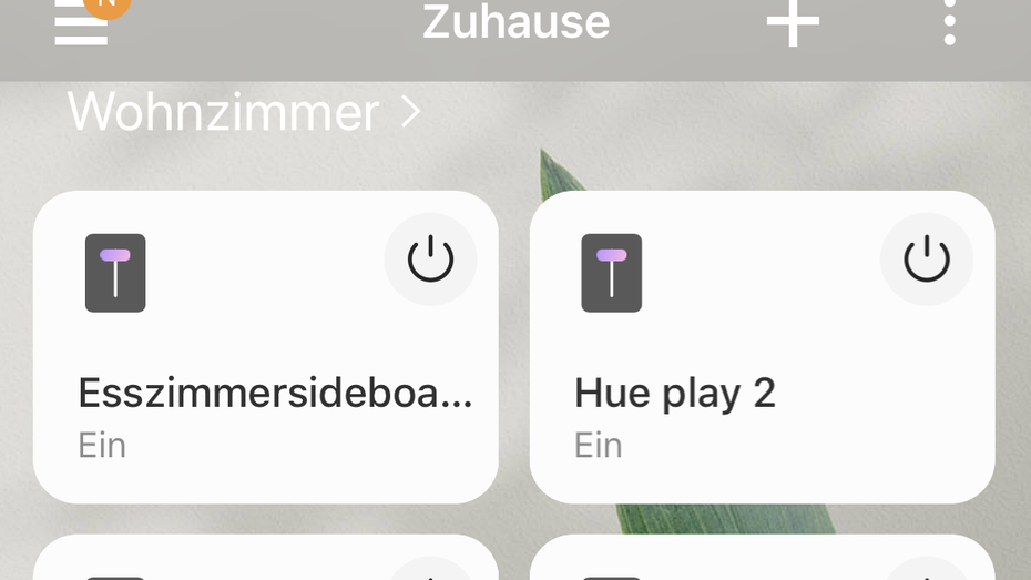 Die Smartthings-App listet alle Geräte übersichtlich in großen Kacheln auf. (Screenshot: t3n)