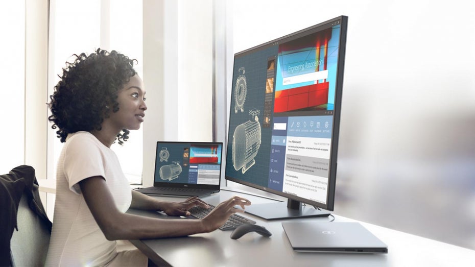 Für 4 PCs gleichzeitig: Dell zeigt Ultrasharp-43-4K-Monitor und mehr