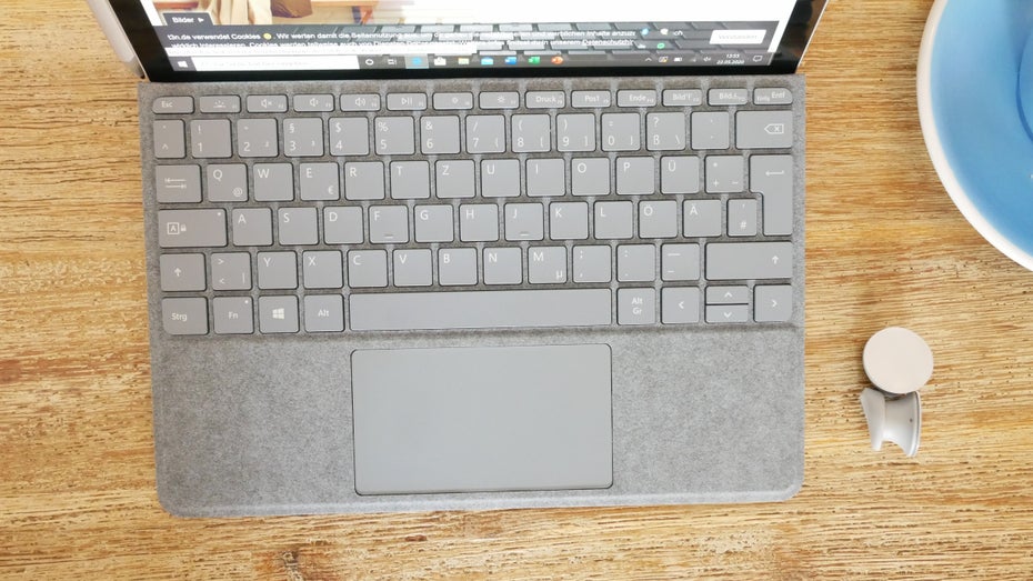 Das Type-Cover des Microsoft Surface Go 2. (Foto: t3n)