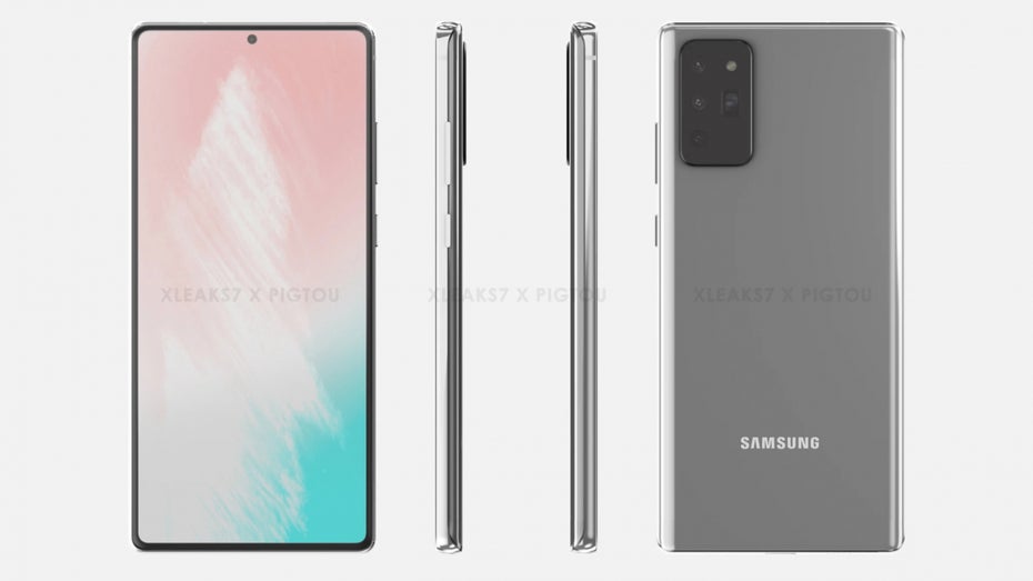 So soll das Samsung Galaxy Note 20 aussehen. (Bild: XLeaks; Pigtou)