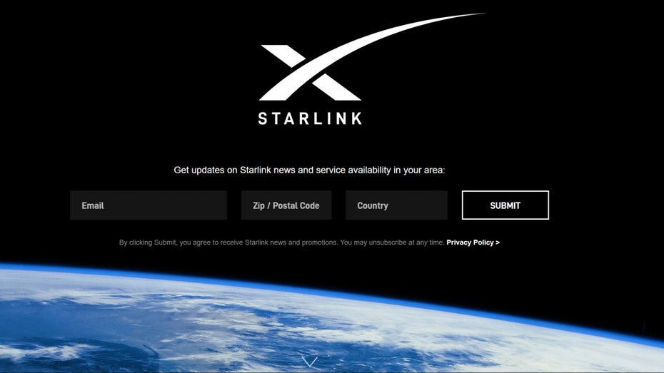 Starlink-Website. (Screenshot: t3n) SpaceX erhält fast 1 Milliarde Dollar Subventionen für Starlink-Ausbau