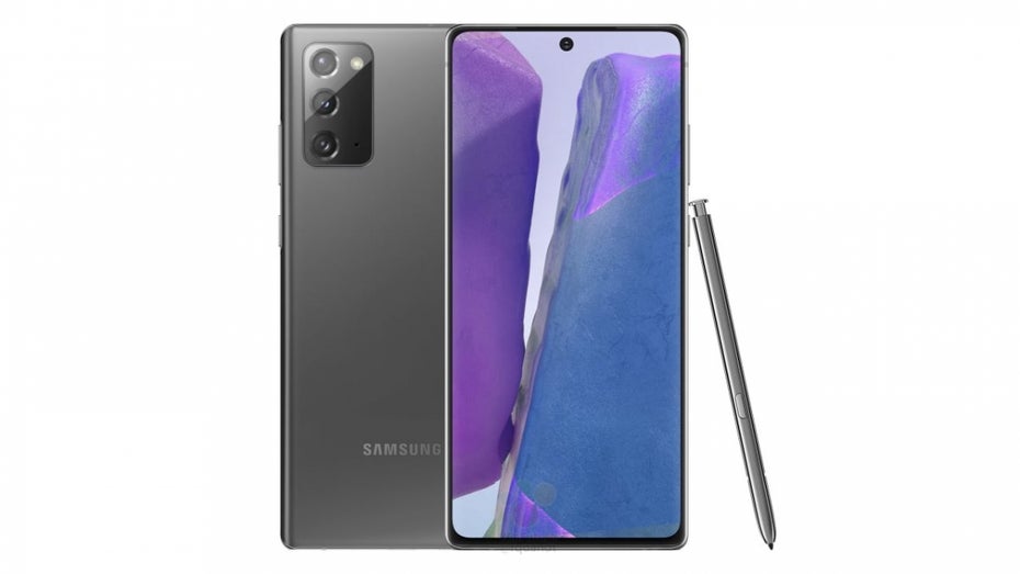 Leak des Samsung Galaxy Note 20 in Grau. (Bild: Winfuture)