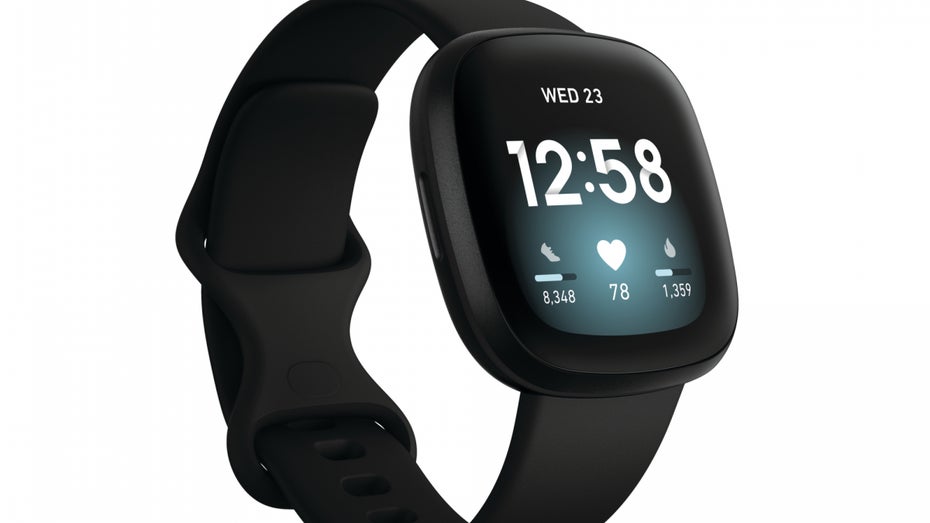 Die Versa 3 kommt in zwei Gehäusefarben und in drei Armbandvarianten. (Bild: Fitbit)