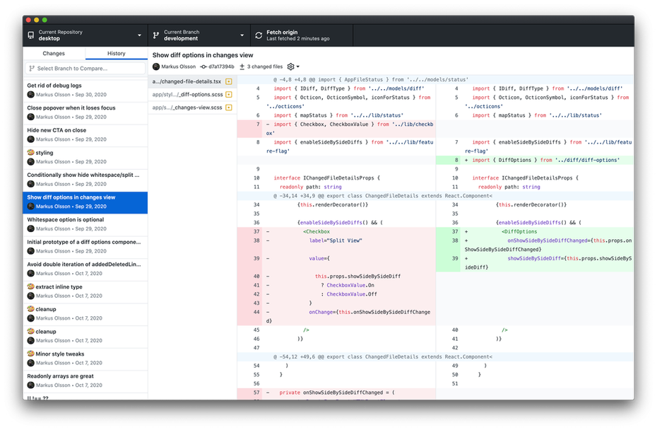 GitHub Desktop führt Split Diffs ein | t3n