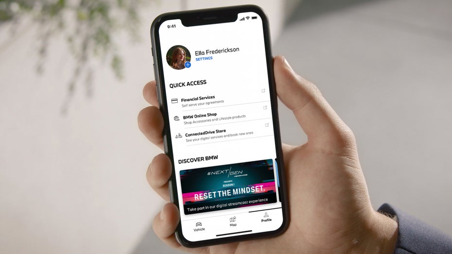 Die neue My-BMW-App hat unter anderem eine neue Nutzeroberfläche erhalten. (Bild: BMW)