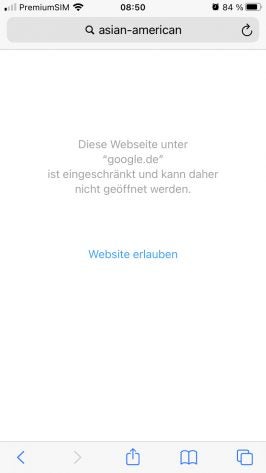 Apple Filter Jugenschutz asian