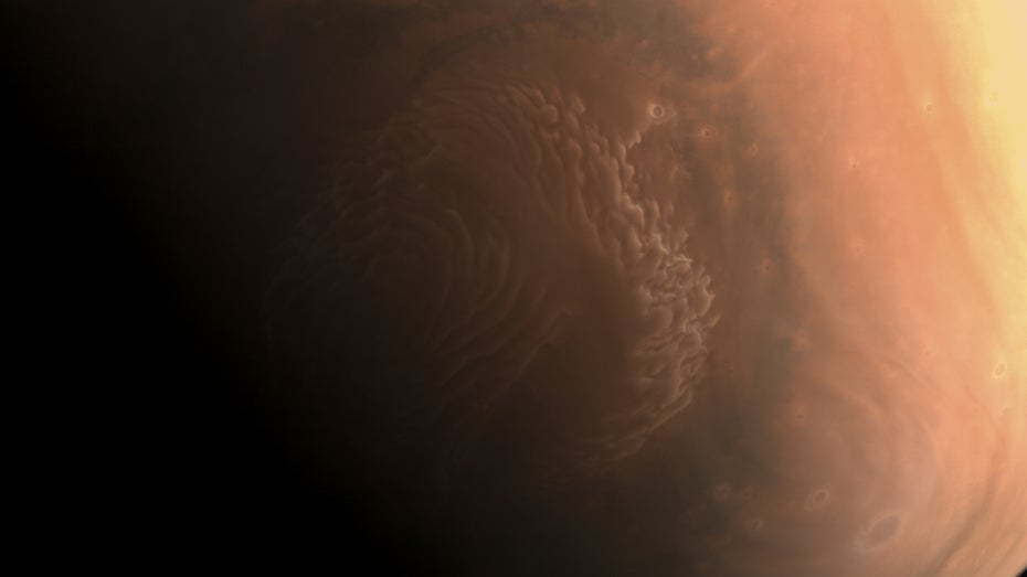 Am 4. März schickte Chinas Mars-Sonde Tianwen-1 ein hochauflösendes Foto vom Roten Planeten zur Erde. (Foto: CNSA)