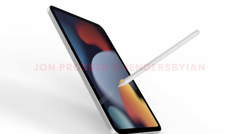 Das iPad Mini 6 soll mit einem neuen, kleineren Apple Pencil kompatibel sein. (Bild: Jon Prosser; Renders by Ian) 