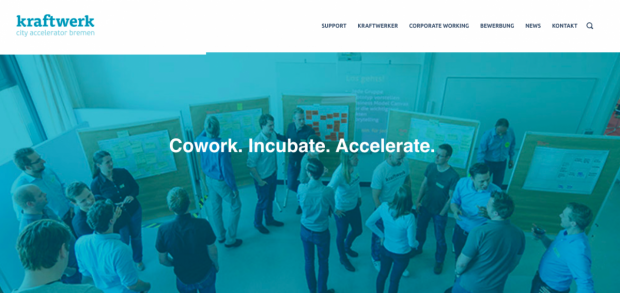Auch nach regionalen Accelerator, wie dem Bremer Kraftwerk, sollten Gründer:innen Ausschau halten (Screenshot: t3n). 