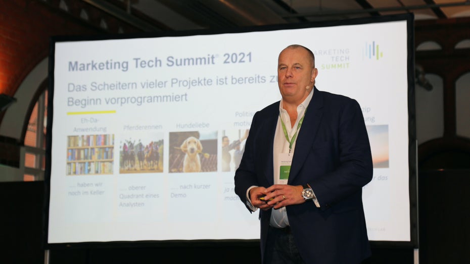 Ralf Strauß, Managing Partner von Marketing Tech Labs, bei der Eröffnung des Marketing Tech Summits 2021.(Foto: Storyworks / Marketing Tech Summit 2021) Marketing Tech Summit 2021: Vom Tech-Stack bis zur Abkehr von Best Practices