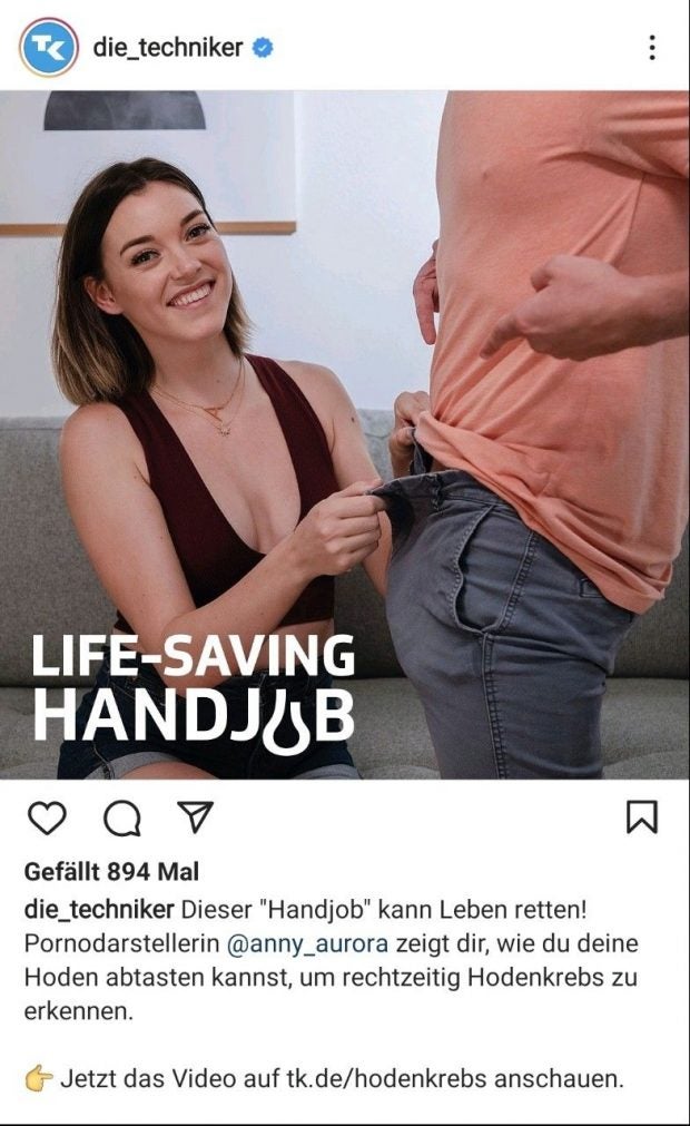 Screenshot der TK-Werbung auf Instagram