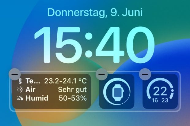 Widgets lassen sich im Nu austauschen. (Screenshot: t3n)