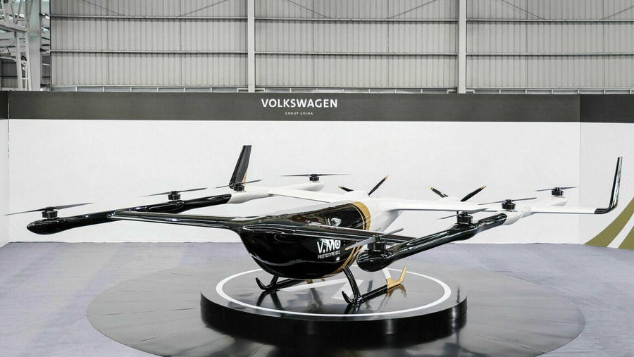 Passagierdrohne V-MO: VW stellt schicken Flugtaxi-Prototyp vor Passagierdrohne V-MO: VW stellt schicken Flugtaxi-Prototyp vor